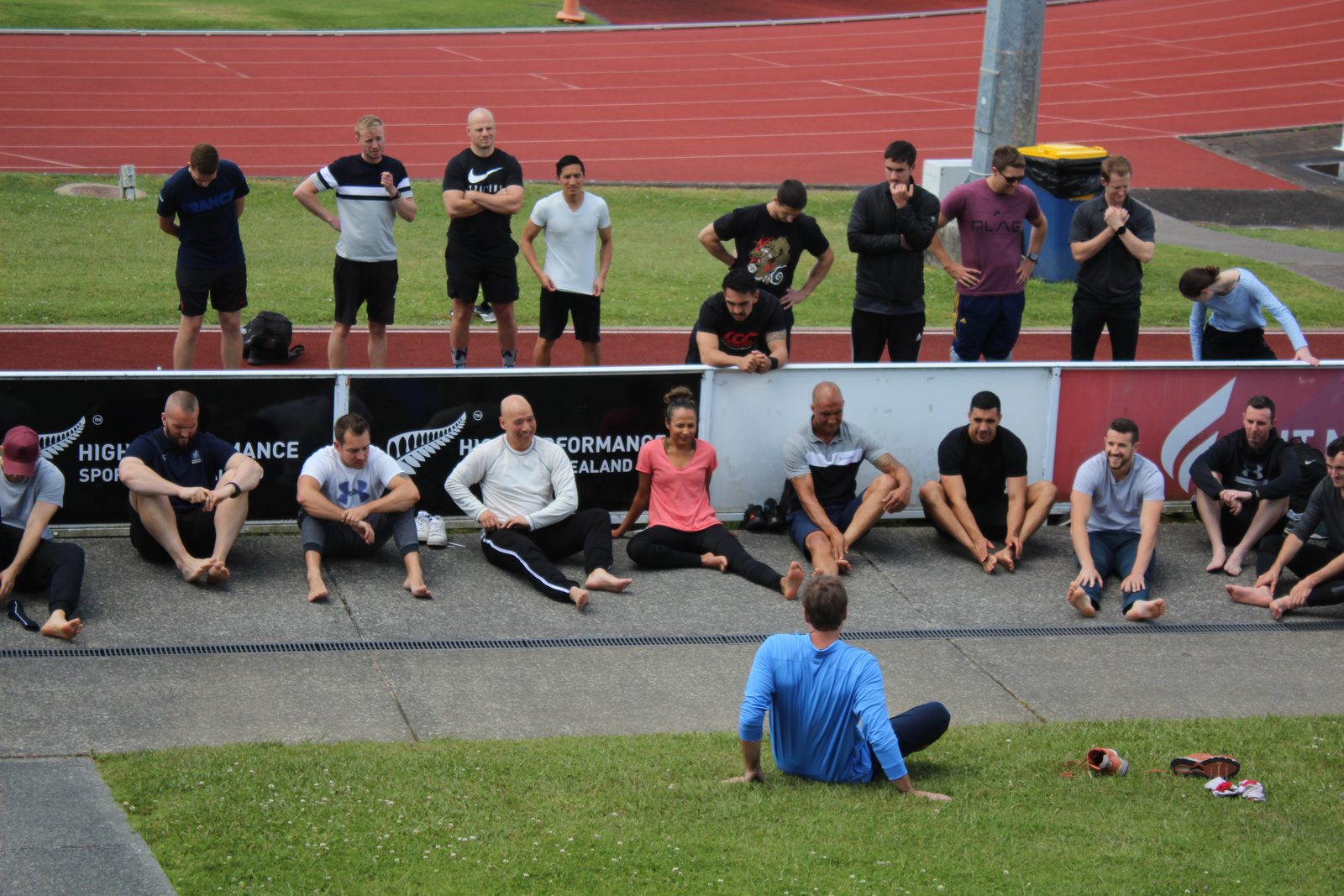 Chris Korfist coaching a group session at High Performance Sport New Zealand